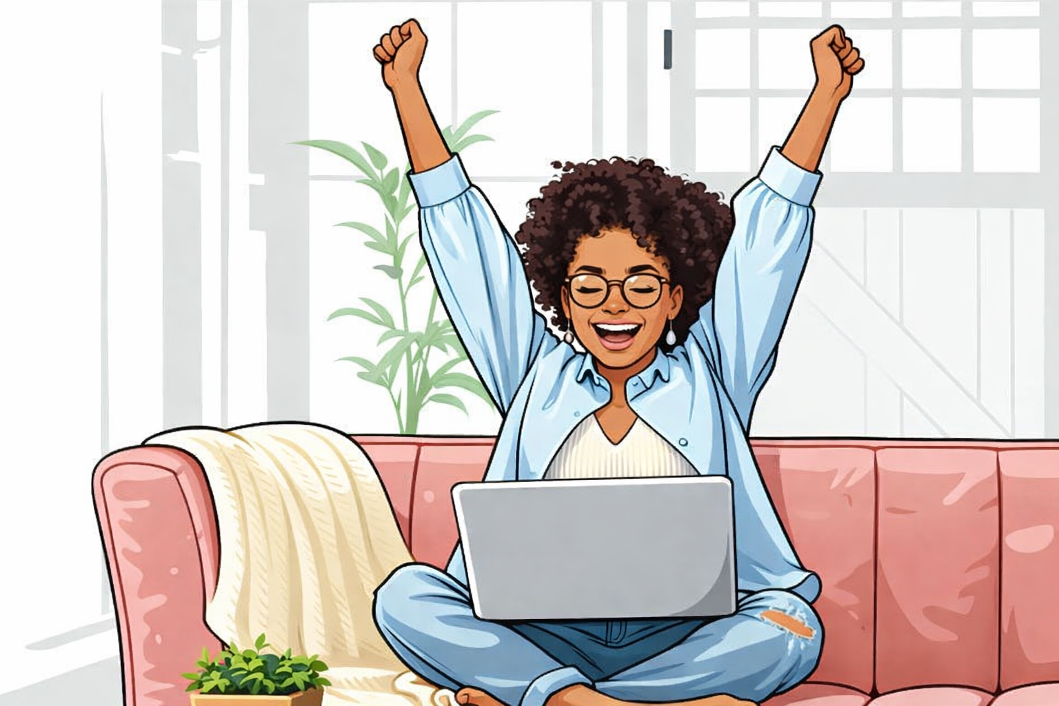 Woman using You Need A Cash Plan